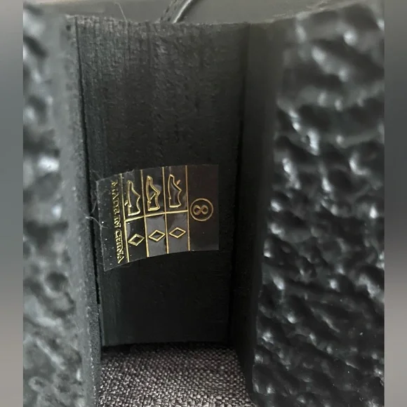 Demonia Black Ankle Boots with Silver Accents - Picture 2 of 6